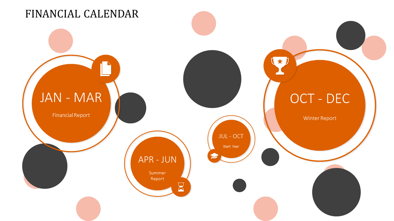 Free - Calendar presentation template bubble model	